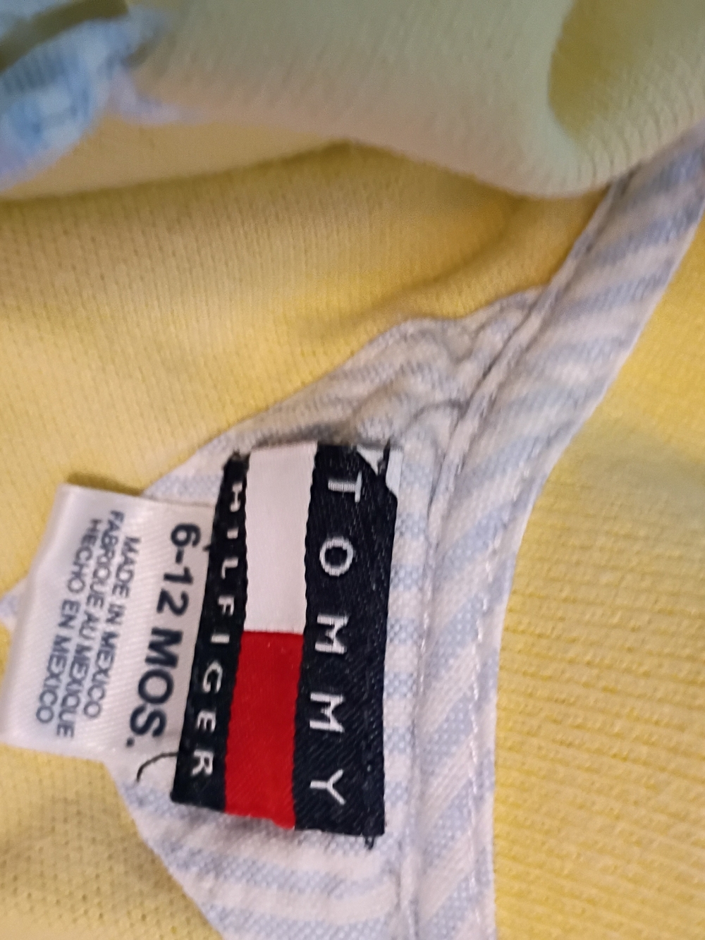 Tommy Hilfiger Yellow Kids Polo with Signature Flag - Picture 3 of 4